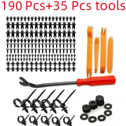 835 Car Push Retainer Black Nylon Fastener Clips in Plastic Box for GM Ford Lexus Honda Chrysler Mazda Nissan Jeep Ford - Image 15