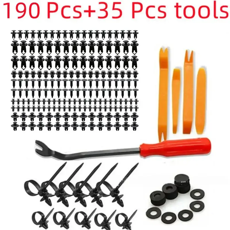 835 Car Push Retainer Black Nylon Fastener Clips in Plastic Box for GM Ford Lexus Honda Chrysler Mazda Nissan Jeep Ford - Image 15