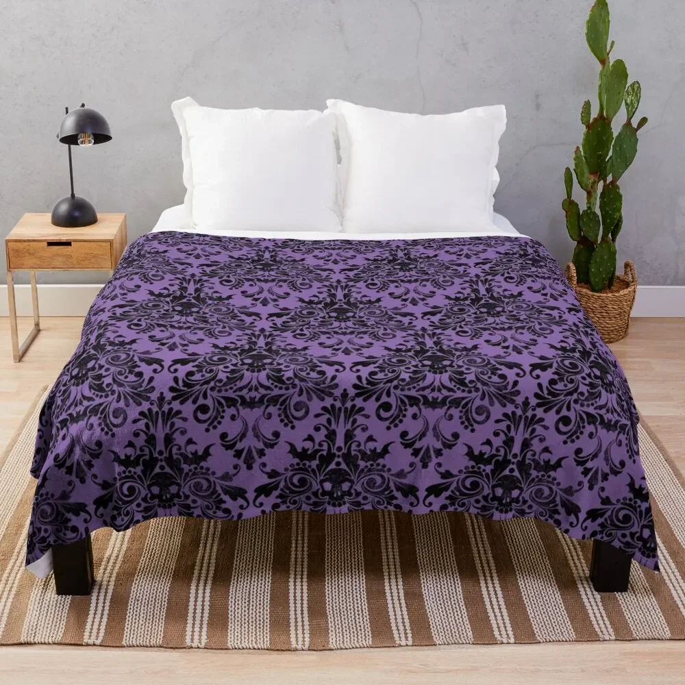 

Skull Damask Pattern Throw Blanket Comforter Loose Weighted Blankets