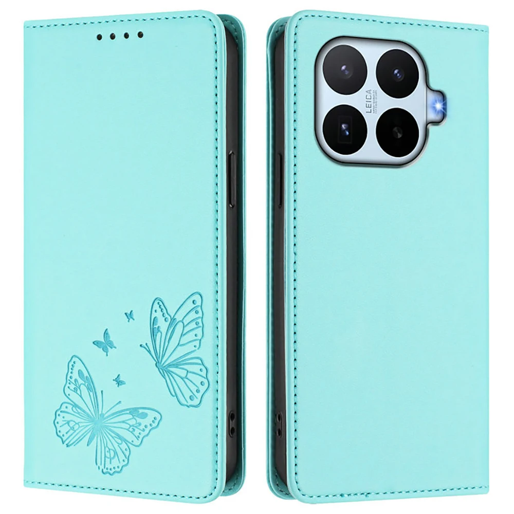 RFID Leather Wallet Flip Case with Magnetic Closure
