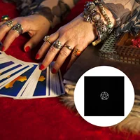 Tarot Tablecloth Tablecloths Pentacle Black Cover Divination Decoration Decorate 2