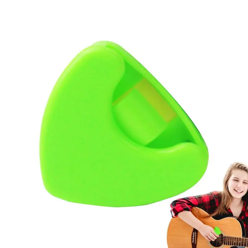 Triangle Guitar Pick Holder Adhesive Triangle Storage Case Portable Reusable Pick Organizer Storage Box For Ukulele Banjo