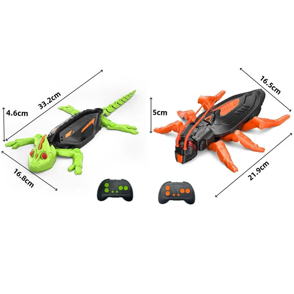 Realistic Biomimetic RC Wall Climbing Lizard Robot Toy Remote Control Gecko that Climbs Glass & Smooth Walls