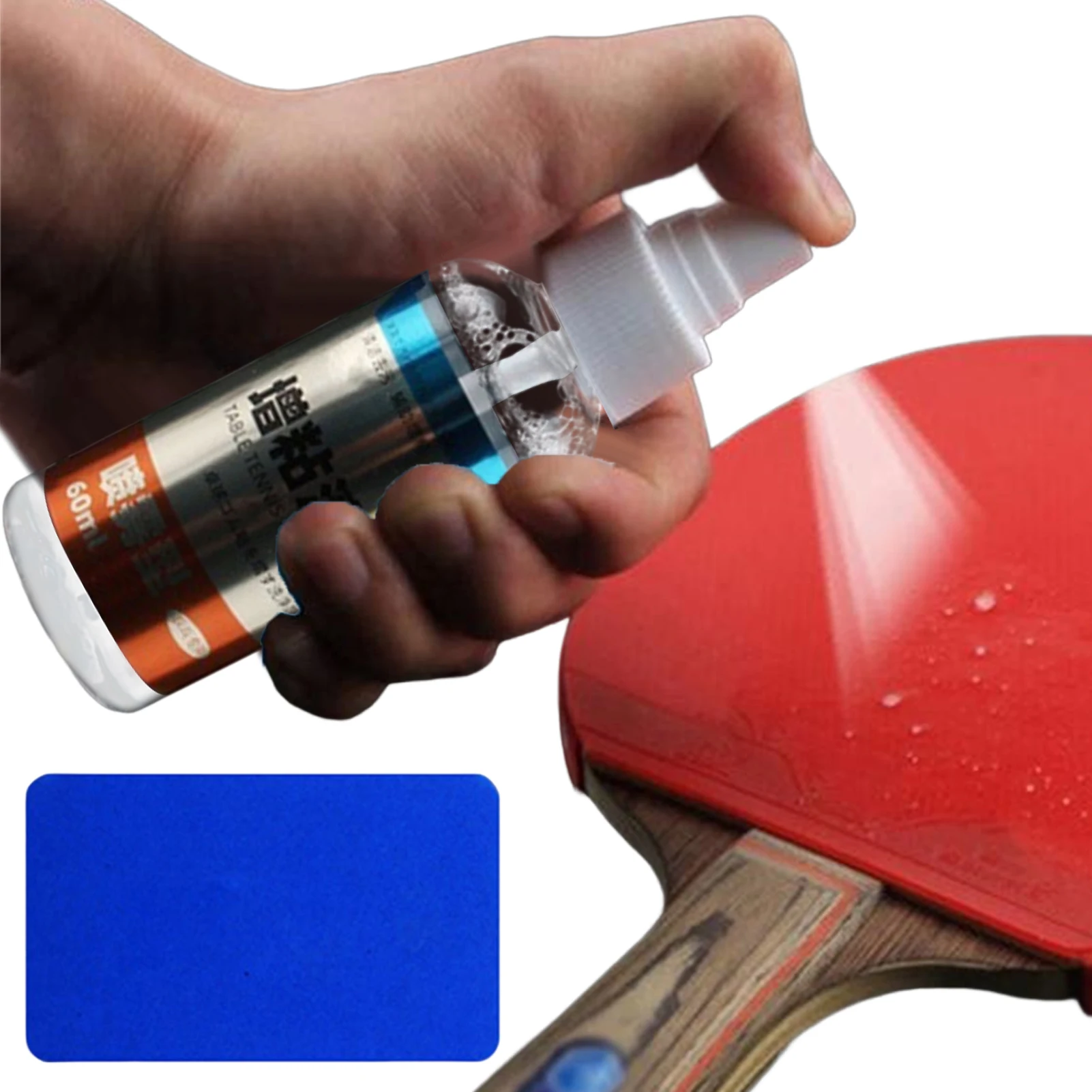 Professional Cleaning Agent Table Tennis Racket Rubber Cleaner Pingpong Tackifier Spray Type 60ml