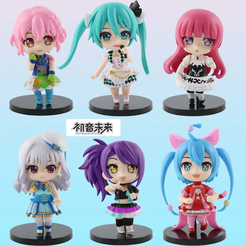

Модель игрушки 6 Q-version Hatsune Miku, фигурки, модели Hatsune, коллекция периферийной мебели для дома, детские подарки