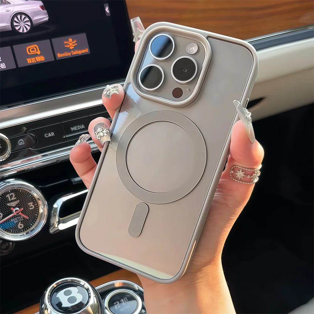 Clear Acrylic Magnetic Wireless Charging Phone Case with MagSafe Compatibility