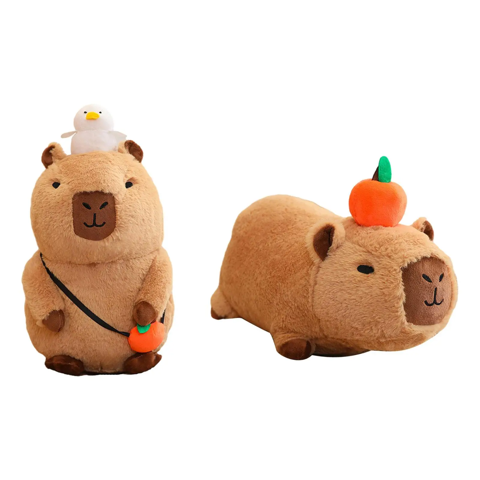 

Capybara Plushie Doll Pillow 40cm with Sound Unique Home Decor Plush Figure Toy for Car Bedroom Living Room Couch Adults