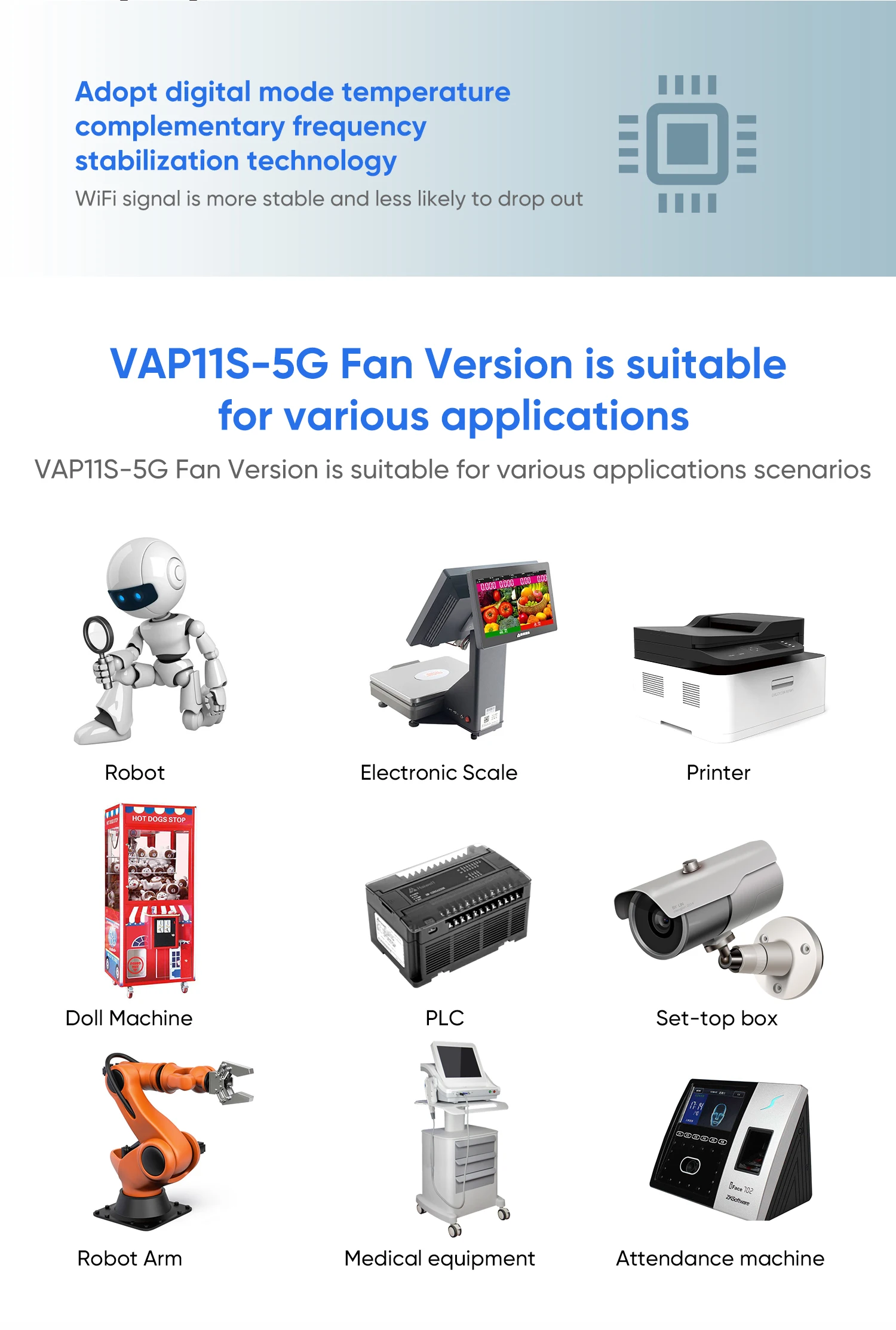 Vonets-roteador e Repetidor Wi-fi Bridge 5ghz para Adaptador Ethernet Câmera Dvr Iot ip Monitor de Transmissão de Vídeo Vap11s5g Fan - Imagem 4
