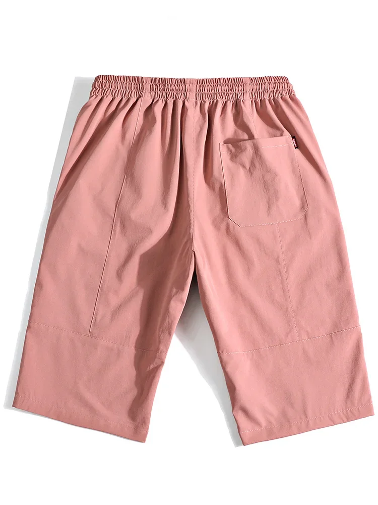Description Picture 3 of itemPlus Size Summer Capris Pants Men Breathable Cool Calf-Length Short Sweatpants 3/4 Straight Loose Casual Cropped Trousers 8XL