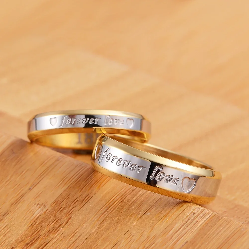 Wedding Rings Princess Fashion Steel Wedding Gold 925 Plated For WOMEN Men LOVE Charm Ring Jewelry Engagement