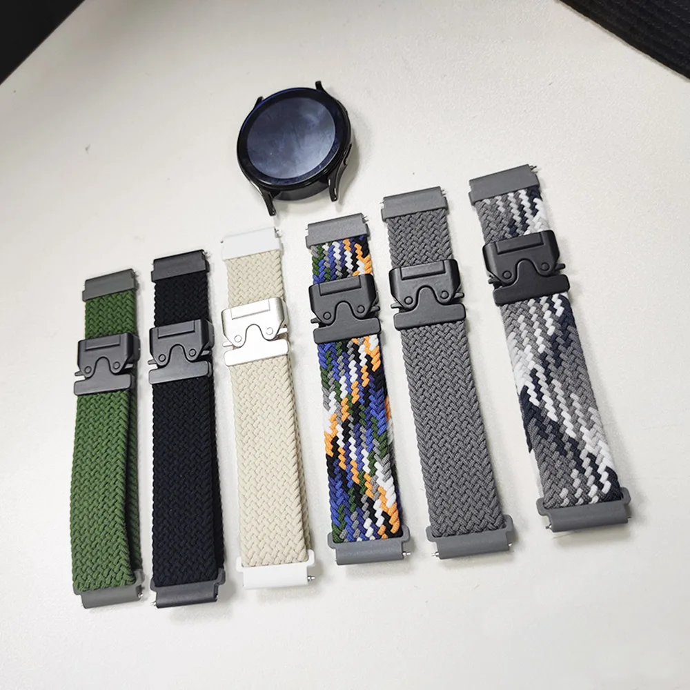 Nylon Braided Smartwatch Bracelet – 20mm/22mm Sports Strap