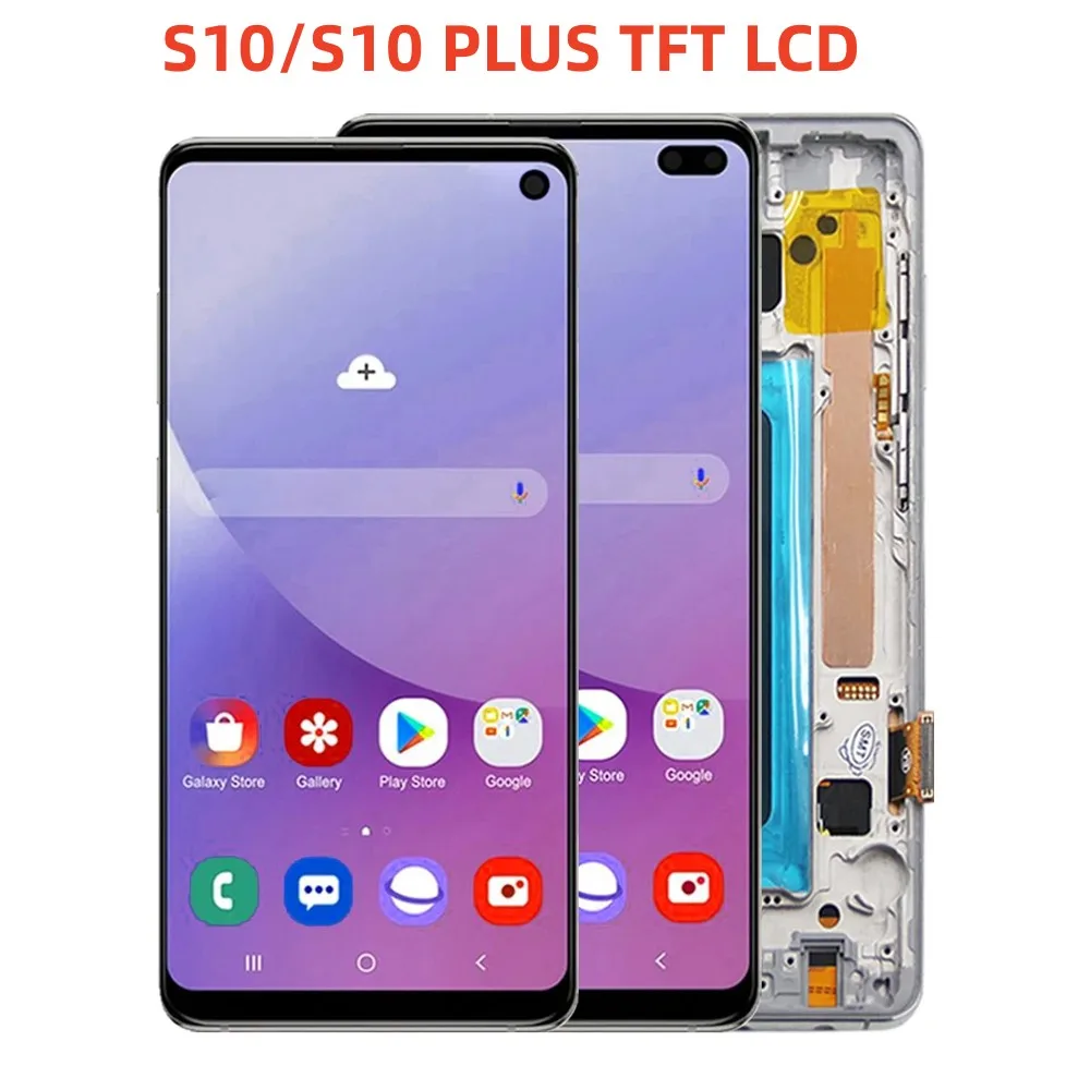 

TFT S10 S10 PLUS LCD For Smasung Galaxy S10 G973F S10 Plus G975F LCD Display Touch Screen Digitizer With Free Cover tools
