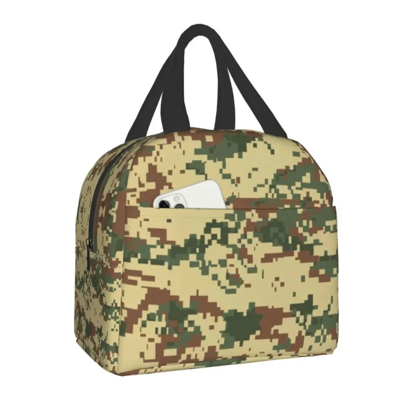 

Military Camo Insulated Bag for Women Waterproof Army Camouflage Cooler Thermal Lunch Tote Office Picnic Food Bento Box