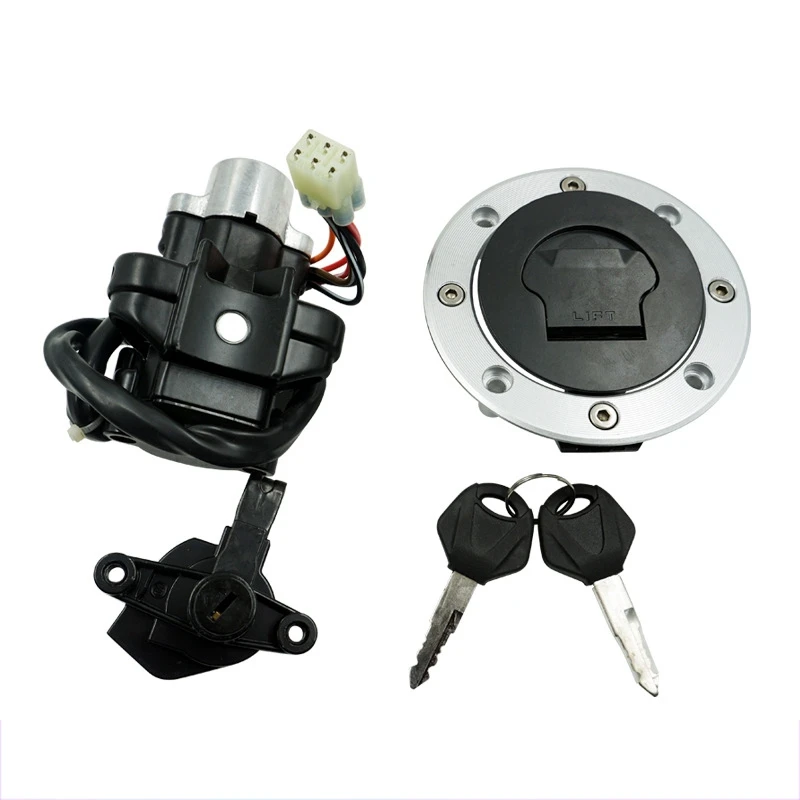 

Ignition Switch Fuel Gas Cap Seat Lock Key Set Compatible for Suzuki Bandit 1200 GSF1200 Bandit 600