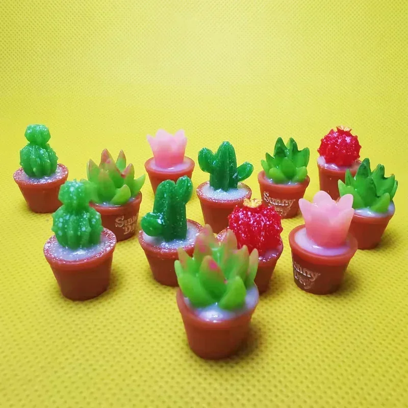 10 pcs Resin Succulents Plants Doll House Miniatures Fairy Garden Gnome Moss Terrarium Decor Crafts Bonsai ornament crafts,miniature figurines,resin ornaments,miniature ornament,resin crafts,resin succulent crafts