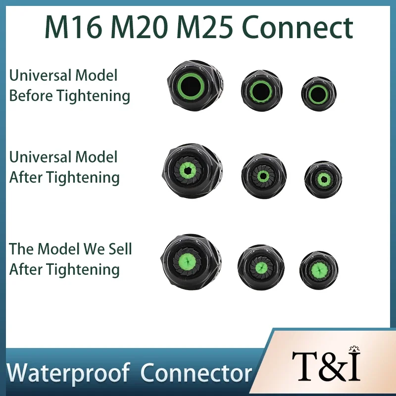 IP68 M16 M20 M25 Outdoor Waterproof Connector Of Junction Box Adapter Terminal Rain Proof Straight Plug Socket Quick Connection 4