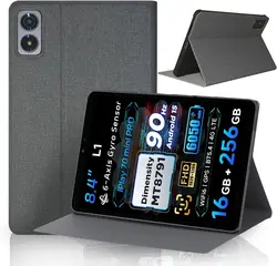Sleek Flip Stand Tablet Case with Premium Dual - Material Design for IPlay 80 Mini Ultra (GRAY)