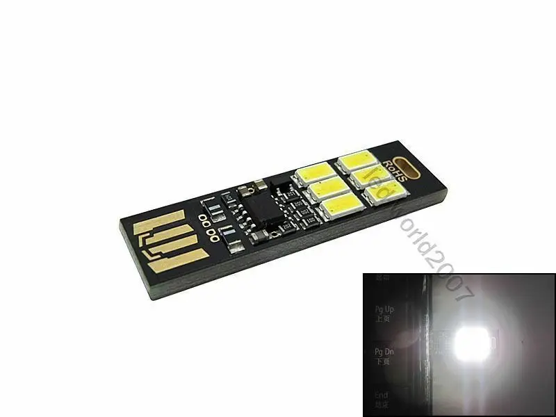 

Портативный мини-светильник с USB, 6 светодиодов, 1,2 Вт, 5 В