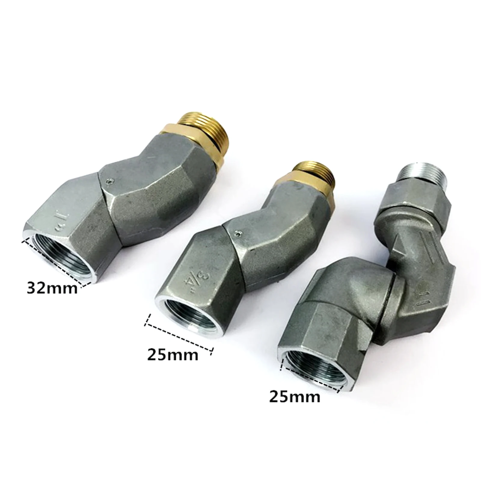 360 Degree Rotatable Universal Joint for Fuel Gun Joint Nozzle Head Connector of Grease Guns 1In 3/4In Universal