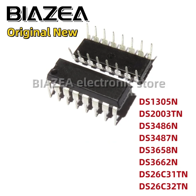 

1 шт. DS1305N DS2003TN DS3486N DS3487N DS3658N DS3662N DS26C31TN DS26C32TN DIP-16