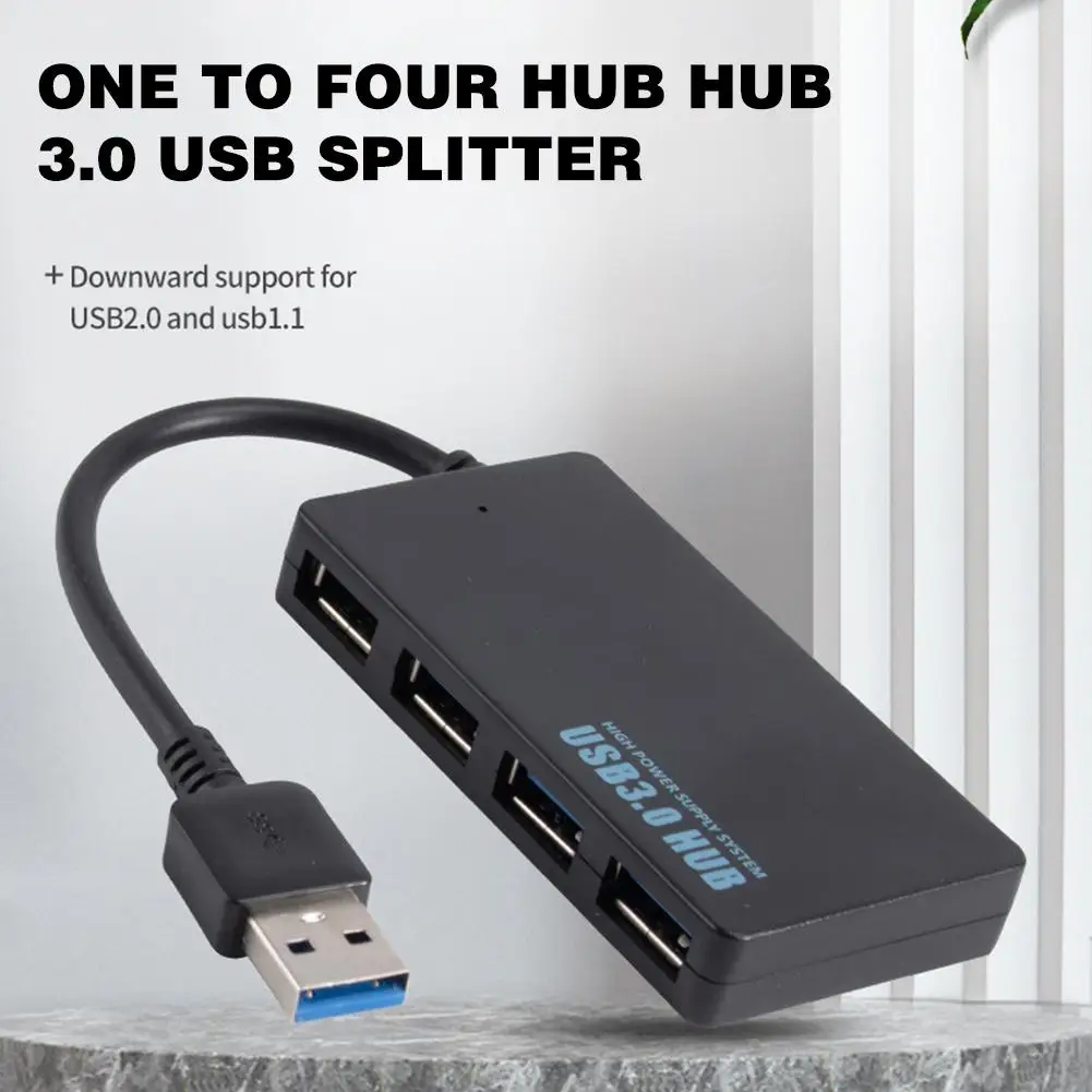 다중 확장기가 있는 1-4 허브 허브 3.0 USB 분배기, 4 포트 베이스 C 타입 인터페이스, 4 포트 D8V7 