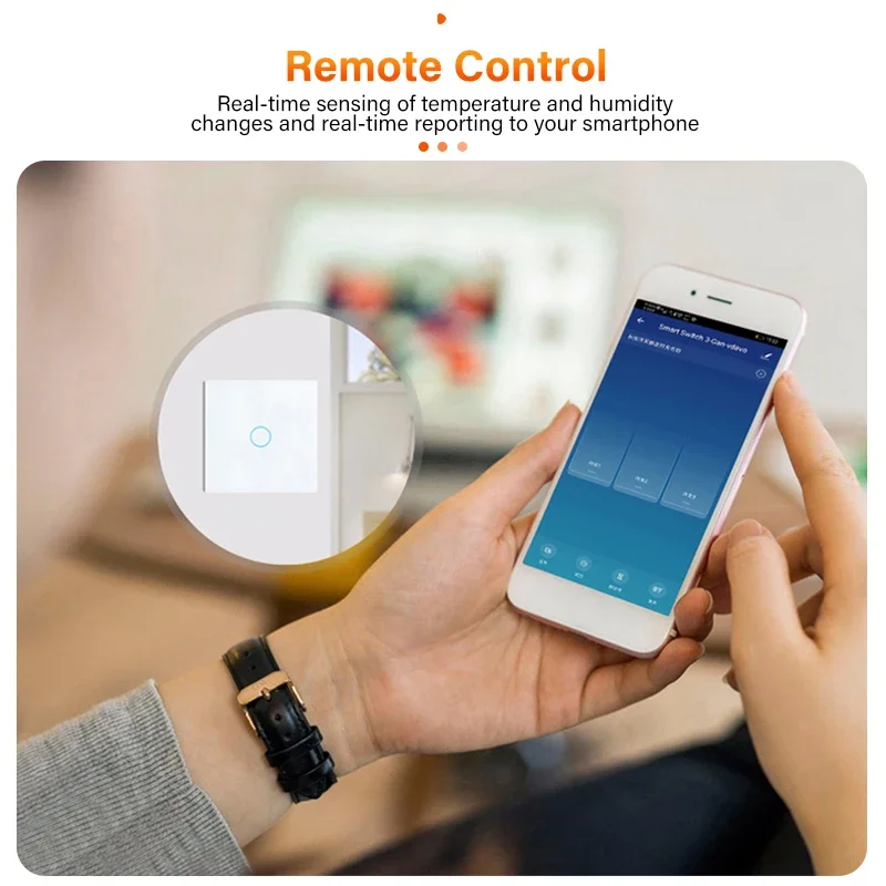 

Wifi Smart Light Switch Glass Screen Touch Panel Voice Control Wireless Wall Switches Remote With Alexa Google Home 1/2/3/4 Gang