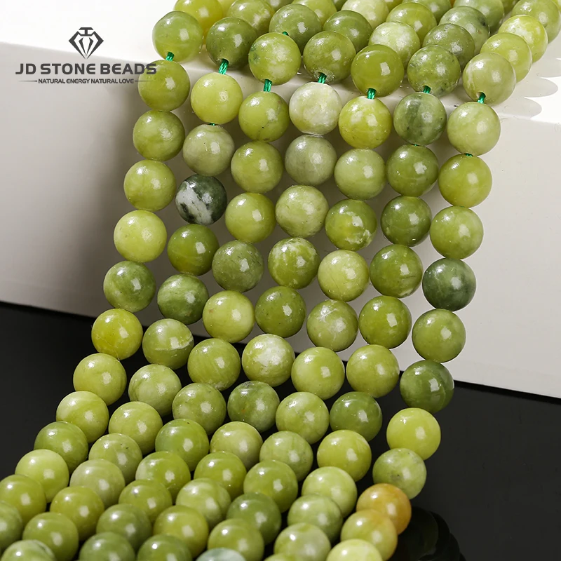 Natural Jade Loose Beads Natural Nephrite Green Jade Round - Foto 5