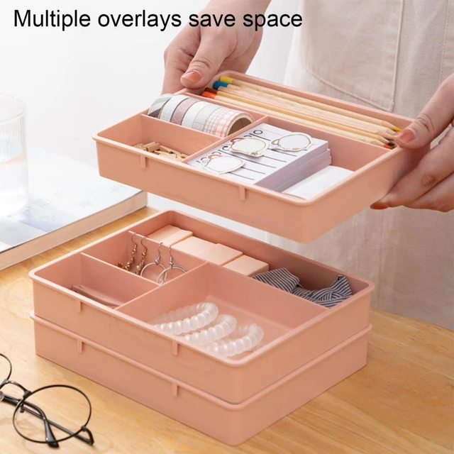 BASIC LIVING 1pc Stackable Desk Drawer Organizer Tray Dividers For