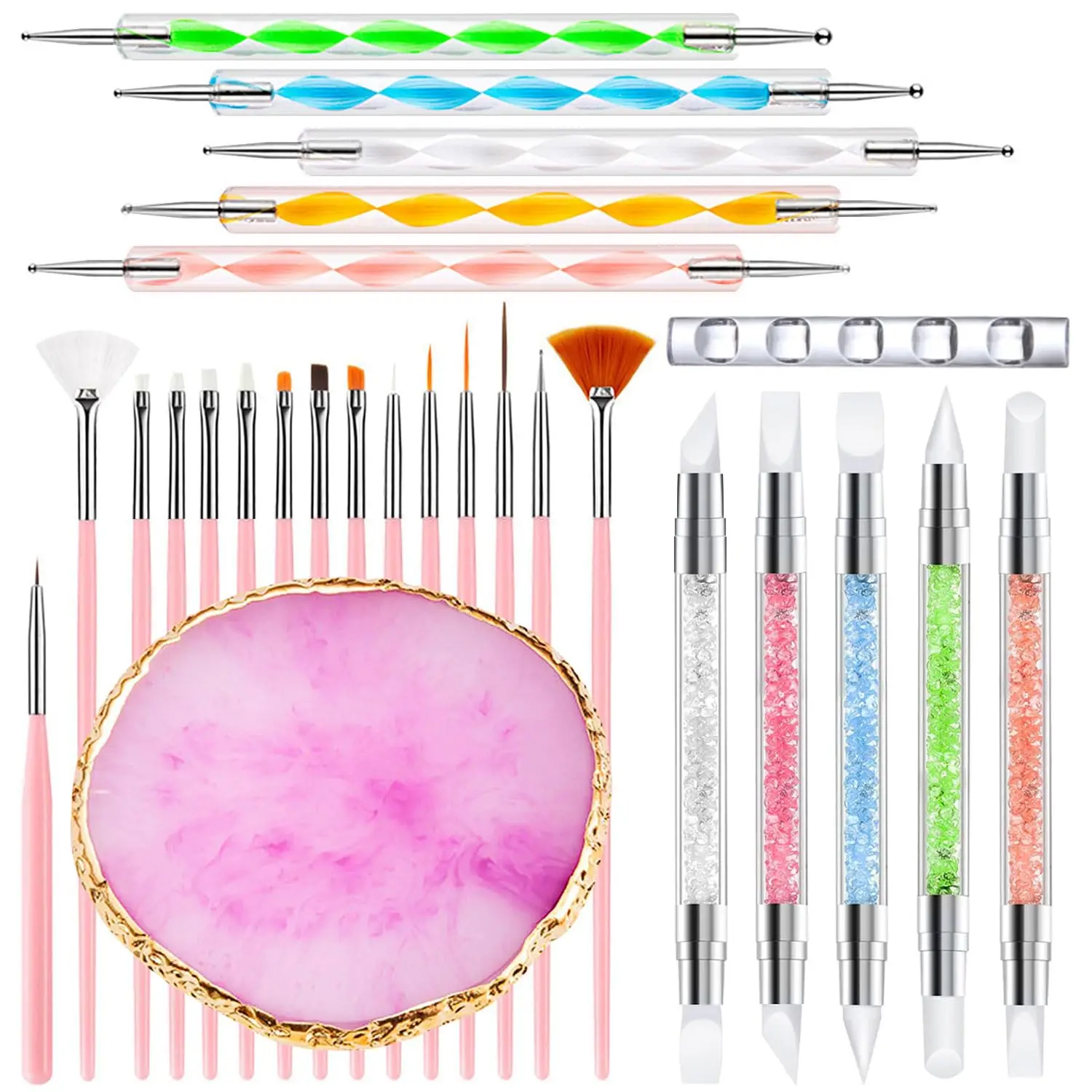 Deluxe Nail Art Brush Set with Versatile Tools