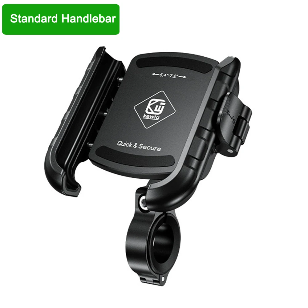 Universal Quick Lock Phone Mount with Durable Aluminum Handlebar Base for Motorcycles, Bikes, and Scooters