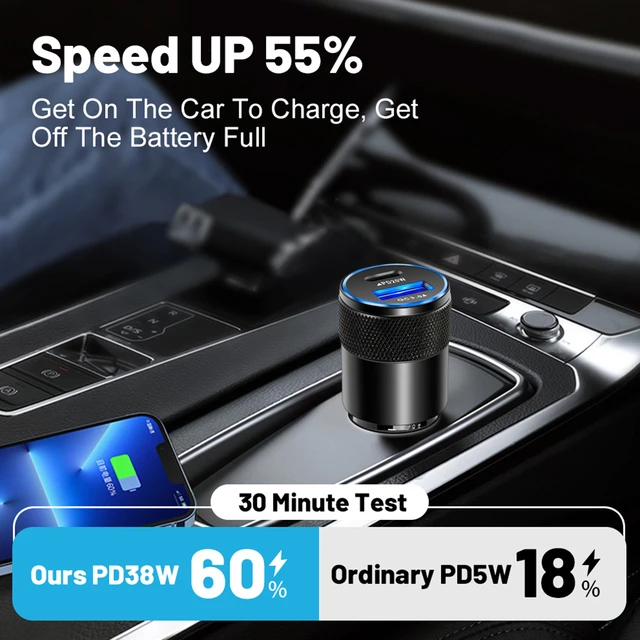 Chargeur De Voiture Oraimo Double Port Usb Fast Charging 38W