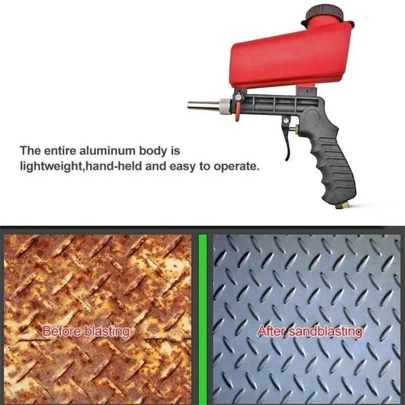 Aluminum Alloy Pneumatic Sandblasting Machine Spray Gun Sand Removal Sandblasting Power Machine Gravity Sandblasting Gun