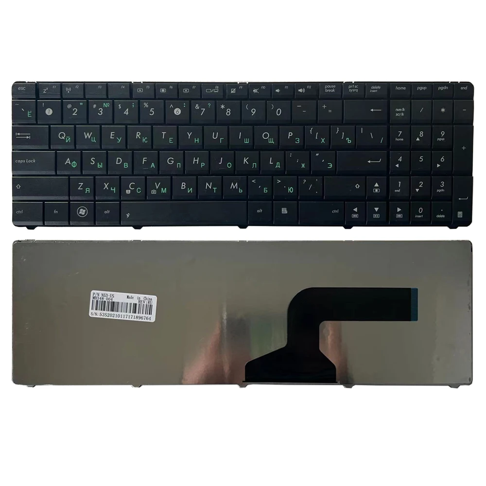Teclado para Notebook Russo para Asus Preto K53sv K53e K53sc K53sd K53sj K53sk K53sm X55a X55c X55u X55vd ru