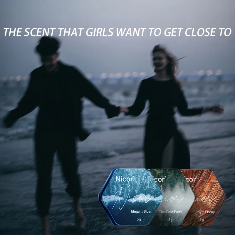 عطر صلب محمول منعش وطويل الأمد للرجال - رائحة وودي...