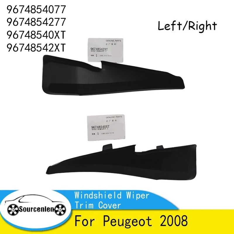 9674854277 9674854077 Genuine Front Windshield Wiper Side Cowl Trim Cover for Peugeot 2008 Exterior Parts