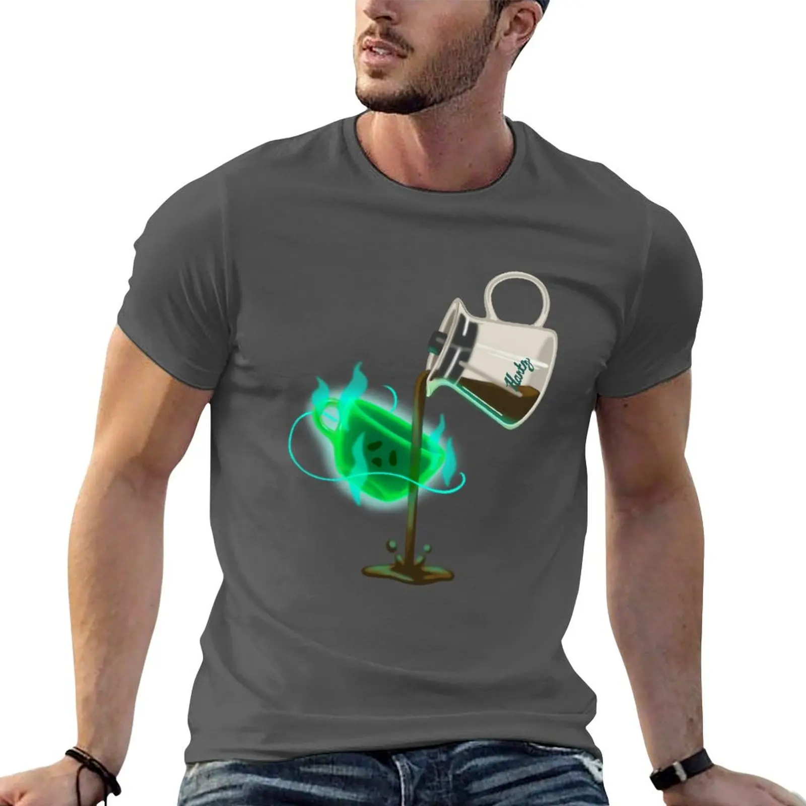 

Ghost Cup T-shirt graphics anime T-shirt men
