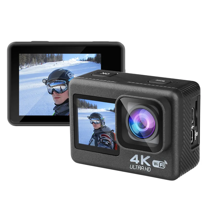 Ultra HD 4K Action Camera WiFi 170D Touch Screen 30m Go Waterproof Professional Helmet Video Recording Camera Remote Control