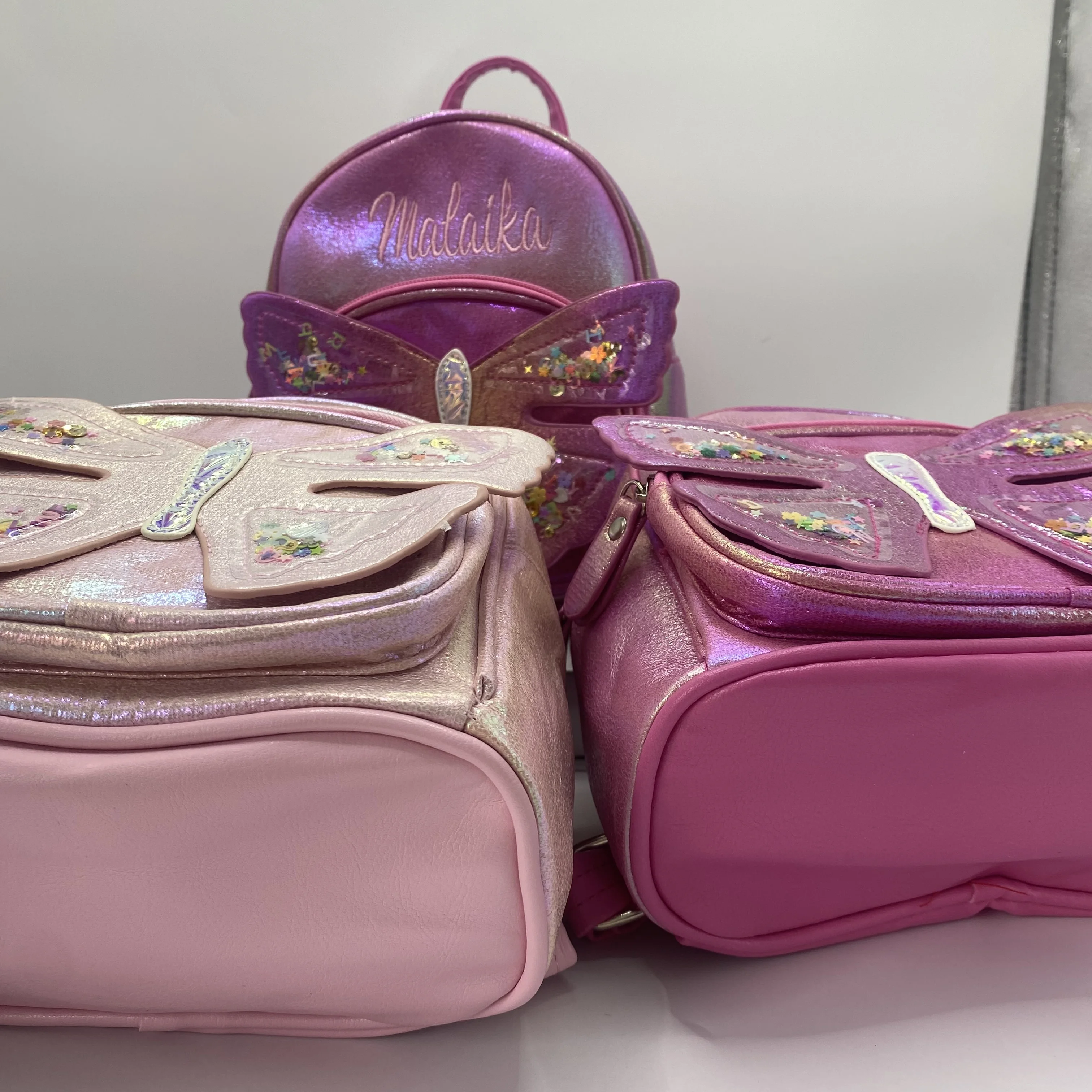 PU Butterfly Backpack for Girls, Birthday Gift Bag, Christmas Gift Personalization, Your Name, School Bag, Travel Backpack 4