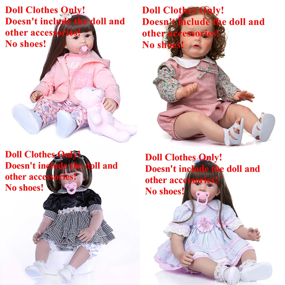 

NPK Doll Dress Fit 24 Inch 60CM Baby Doll Reborn Toddler Girl Clothes DIY Toy Kids Gift