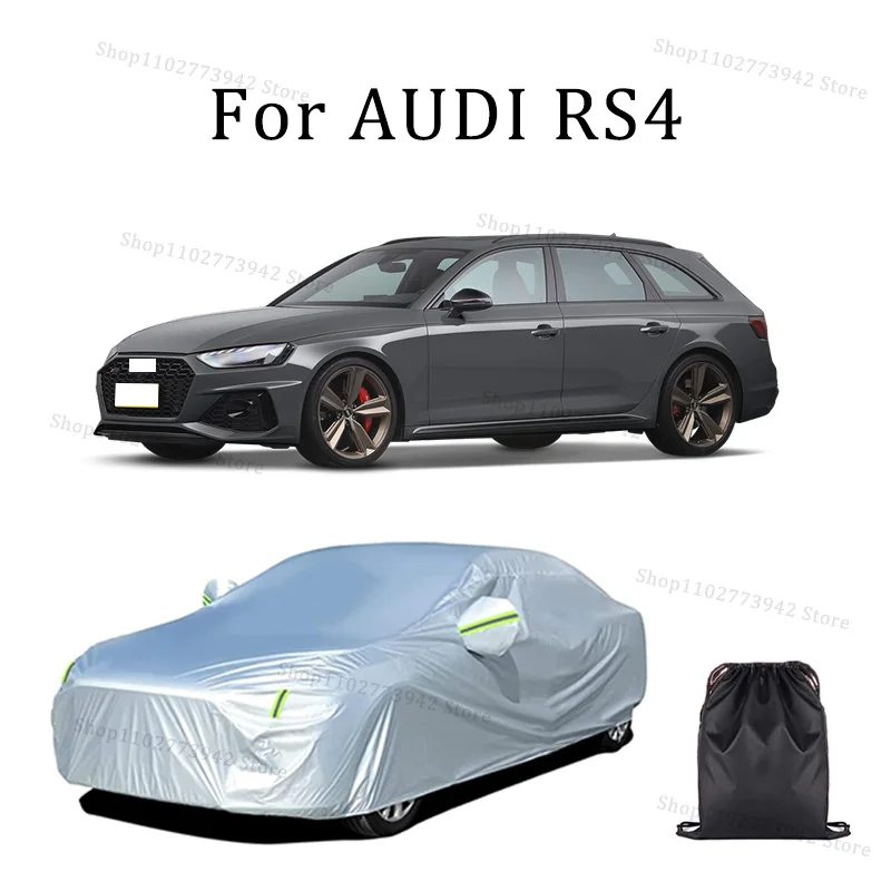 Silvery Black Car Cover Full Exterior Auto Sunshade Dustproof Protection