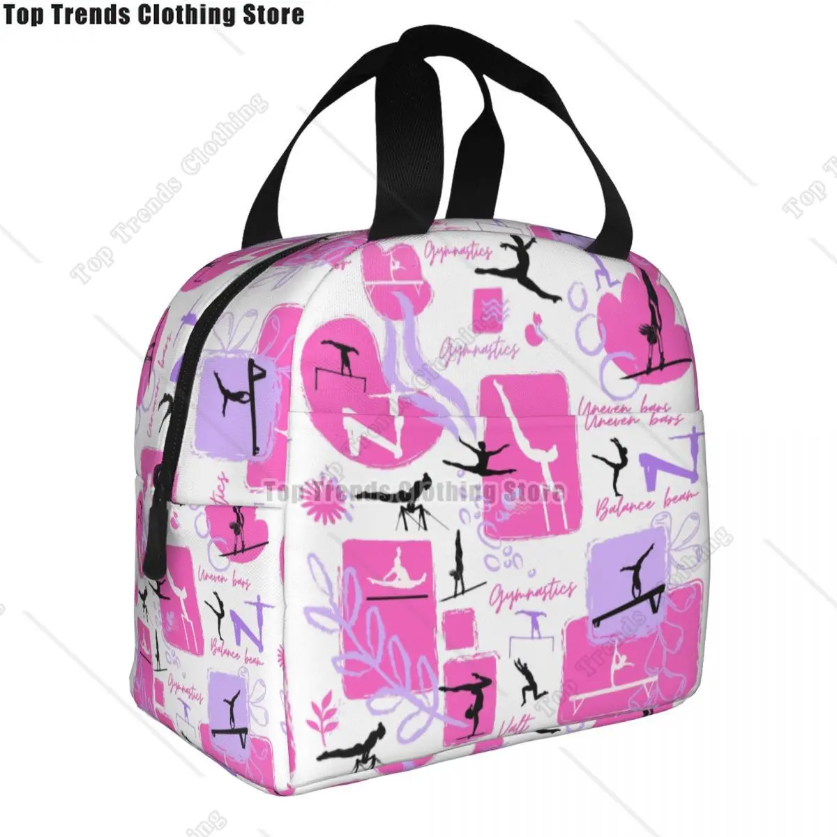 Dance Rhythmic Gymnastics Lunch Bag Women Warm Cooler Insulated Lunch Box for Adult Office