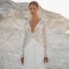 White Deep-V Wedding Dresses For Women 2024 Popular A-Line Bridal Gowns Plus Size Women Princess Vestidos De Novias Customized 3