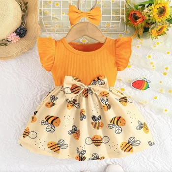 Flower Striped Princess Dress 1
