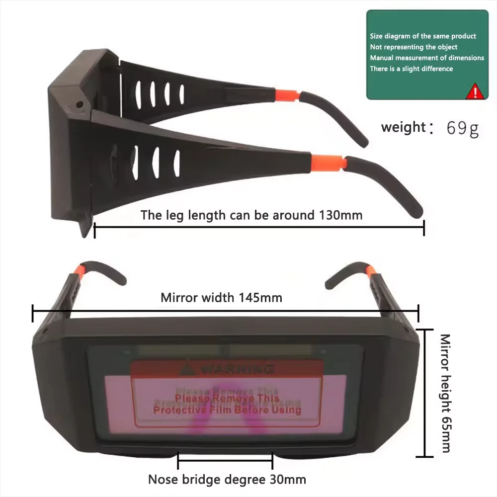 Automatic Dimming Welding Glasses Welding Argon Arc Welding Anti Strong Light and Anti Impact Goggles for Welders 1 PC