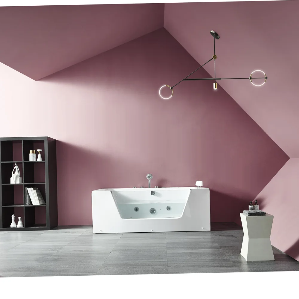 Description Picture 4 of item1500mm Square Surfing Whirlpool Bathtub Acrylic Hydromassage Mixer Left Right Skirts Hot Tub NS1604