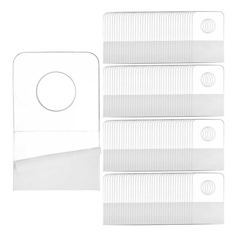 

2000 PCS Self Adhesive Hanging Tabs, 1X1-1/2 Inch Round Hole Hanger Hang Tag Hooks For Retail Store Supplies Display