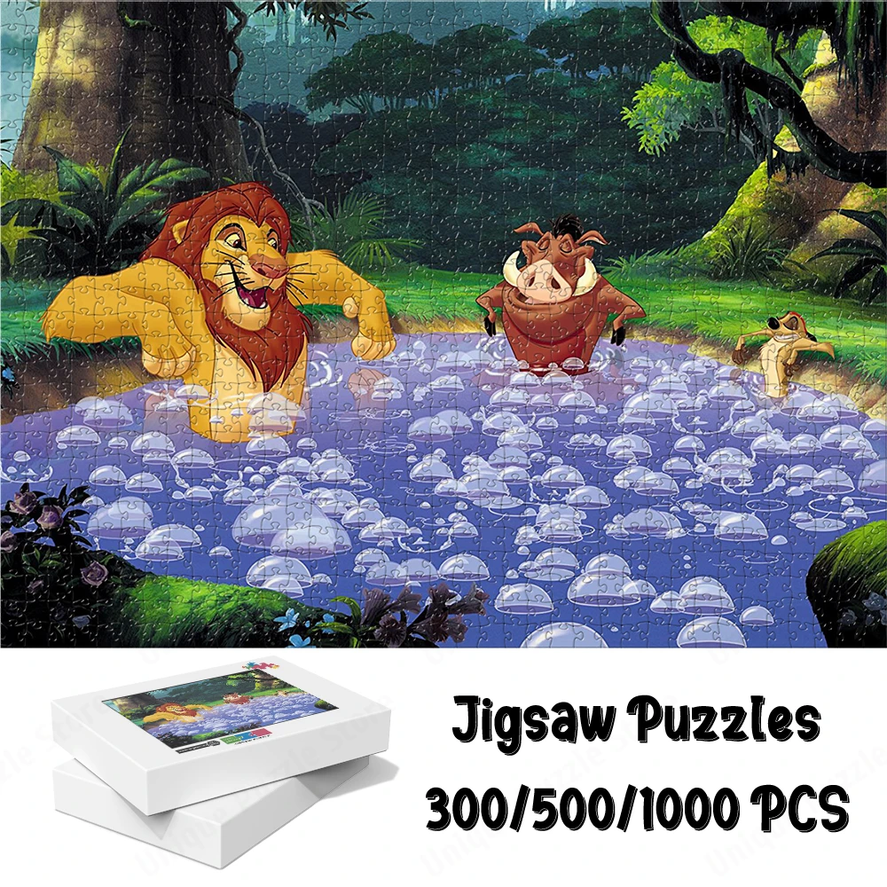 The Lion King African Oasis Puzzle Simba Timon and Pumbaa Unique Design Toys Hobbies Disney Cartoons Best Friends Family Puzzles кулоны на шнурке неразлучники best friends сердце половинки чернёное серебро 40см