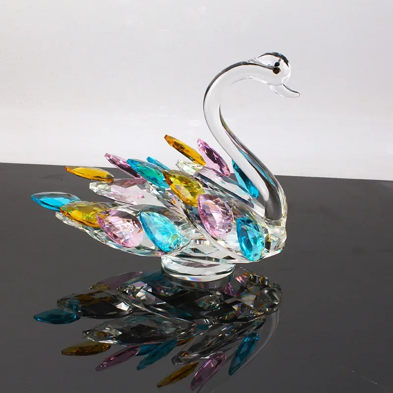 

New Crystal Swan Ornaments, Wedding Items, Practical Home Living Room TV Cabinet Wine Cabinet Decoration Gifts