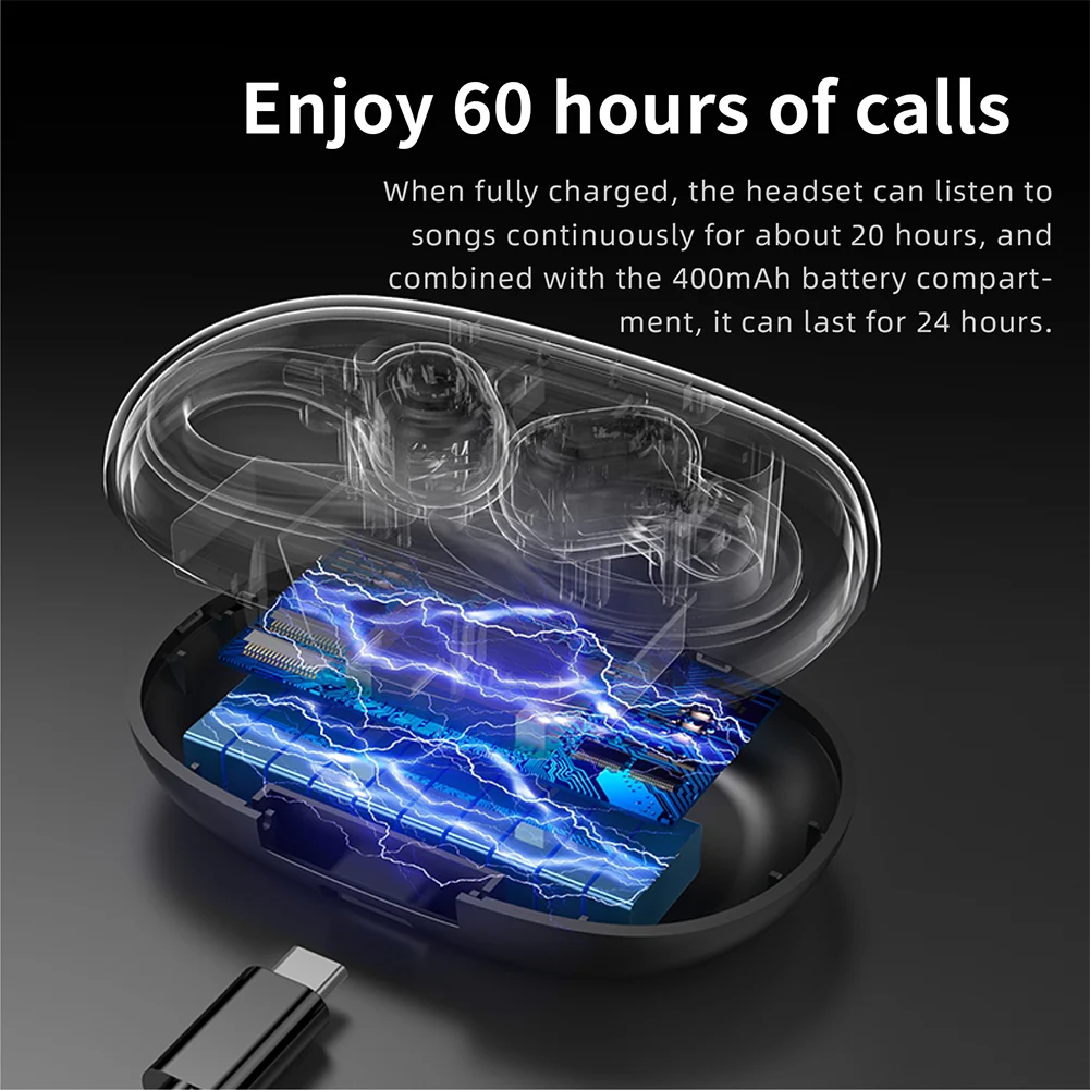 Bluetooth-Compatible 5.0 Wireless Open-Ear Headphones High Accuracy Smart Translator Earbuds IPX 5 Waterproof for Professionals