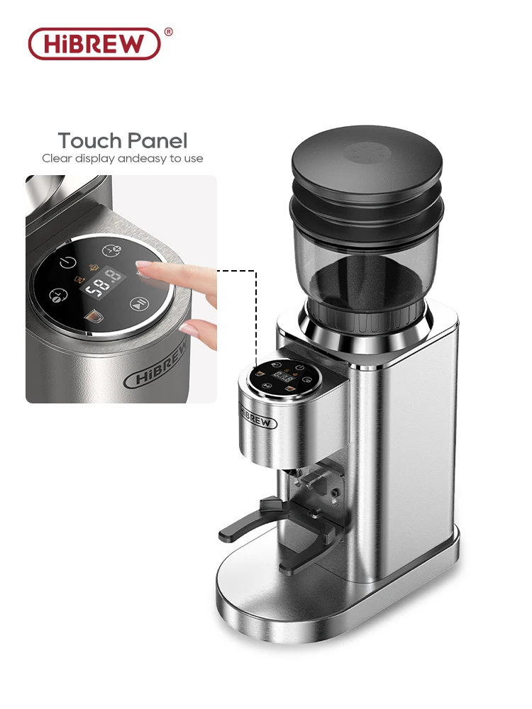 Electric Coffee Grinder Automatic Burr Mill 48 Gears for Espresso American Coffee Pour Over Visual Bean Storage G7